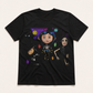 TS0364 optimized black graphic T-shirt product image
