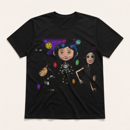 TS0364 optimized black graphic T-shirt product image