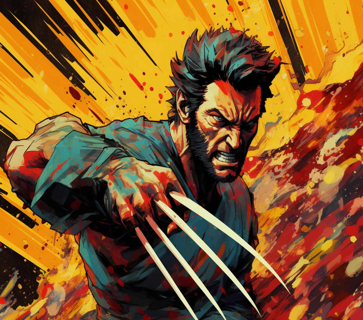 Unleashed Fury: The Claws of Retribution Graphic T-Shirt artwork