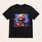 TS0417 optimized black graphic T-shirt product image