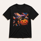 TS0418 optimized black graphic T-shirt product image