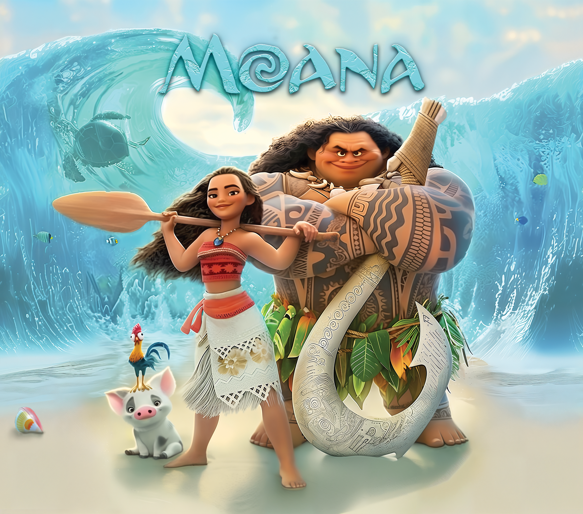 Voyage of Moana Graphic T-Shirt artwork