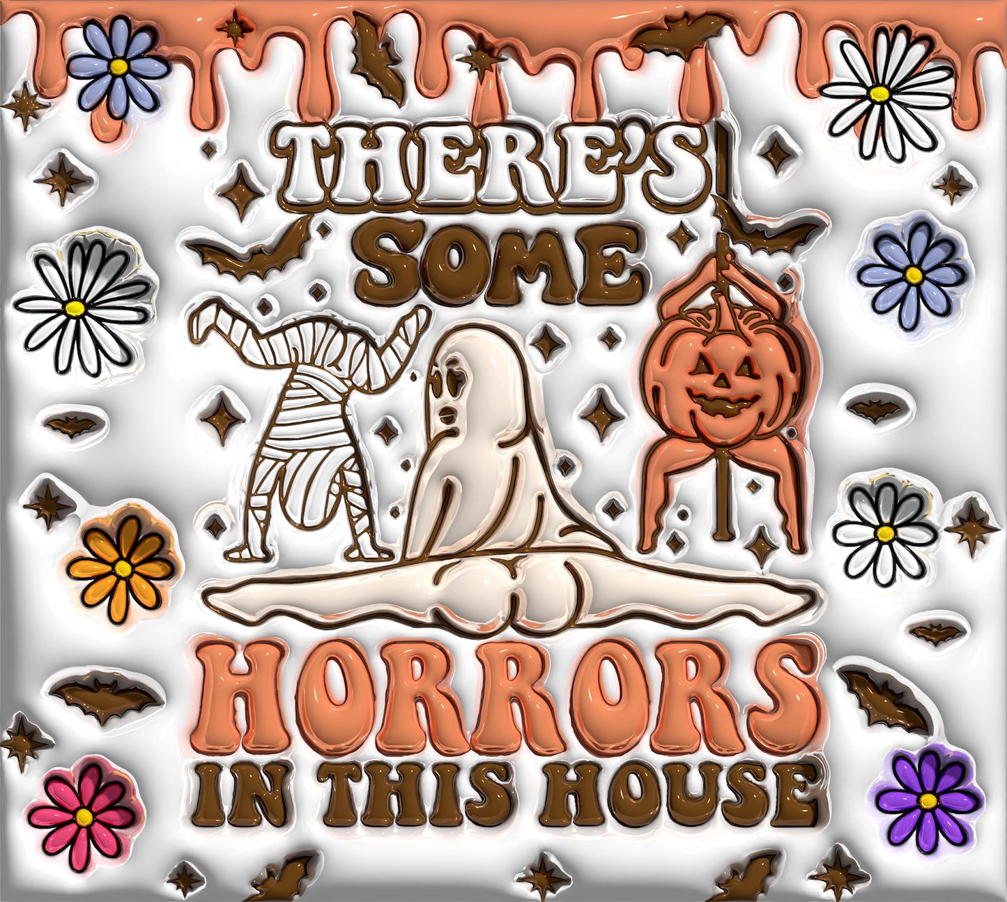 HORRORS IN THIS HOUSE Graphic T-Shirt artwork