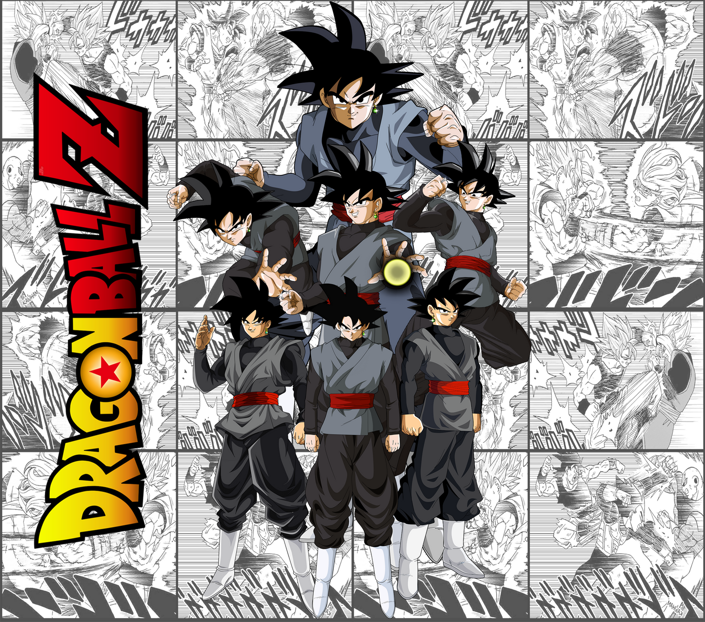 Dragon Ball Z: The Rise of Goku Black Saga Graphic T-Shirt artwork