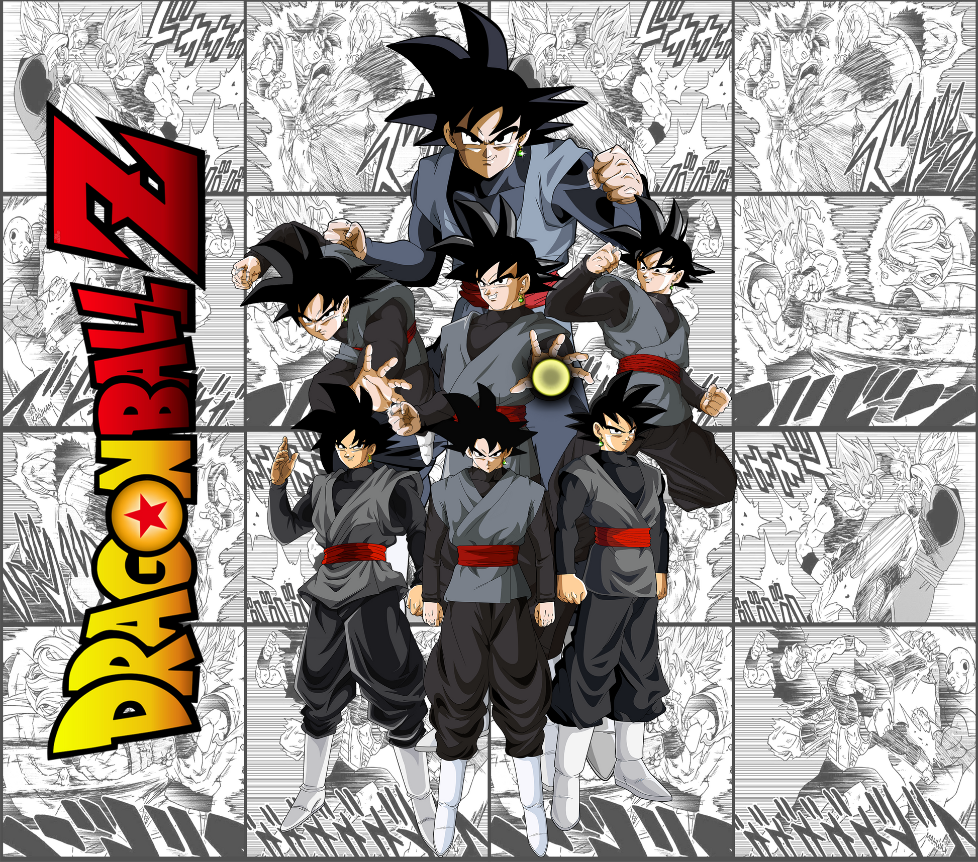 Dragon Ball Z: The Rise of Goku Black Saga Graphic T-Shirt artwork