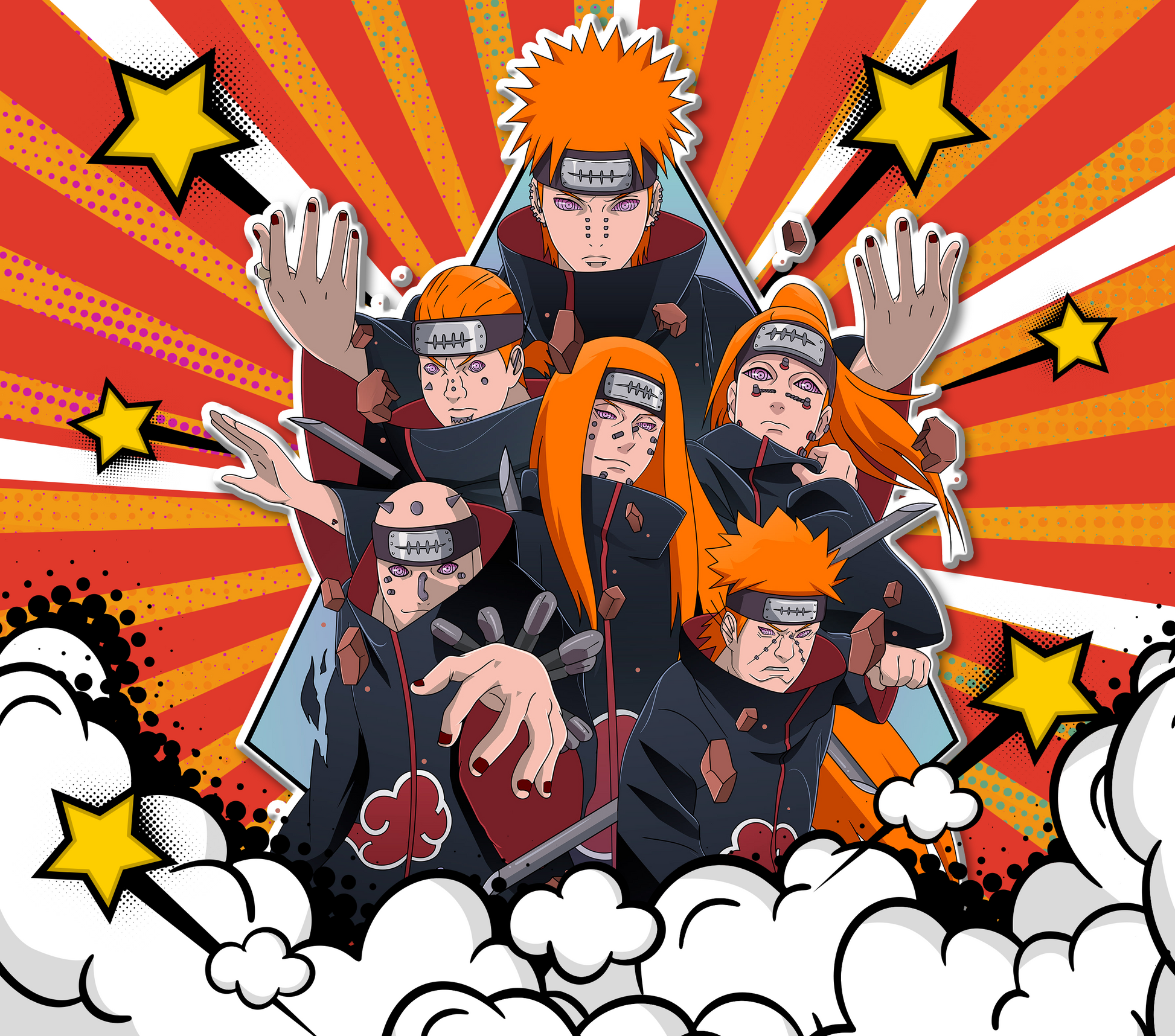 Naruto: The Power of Pain - Akatsuki's Legacy Graphic T-Shirt artwork