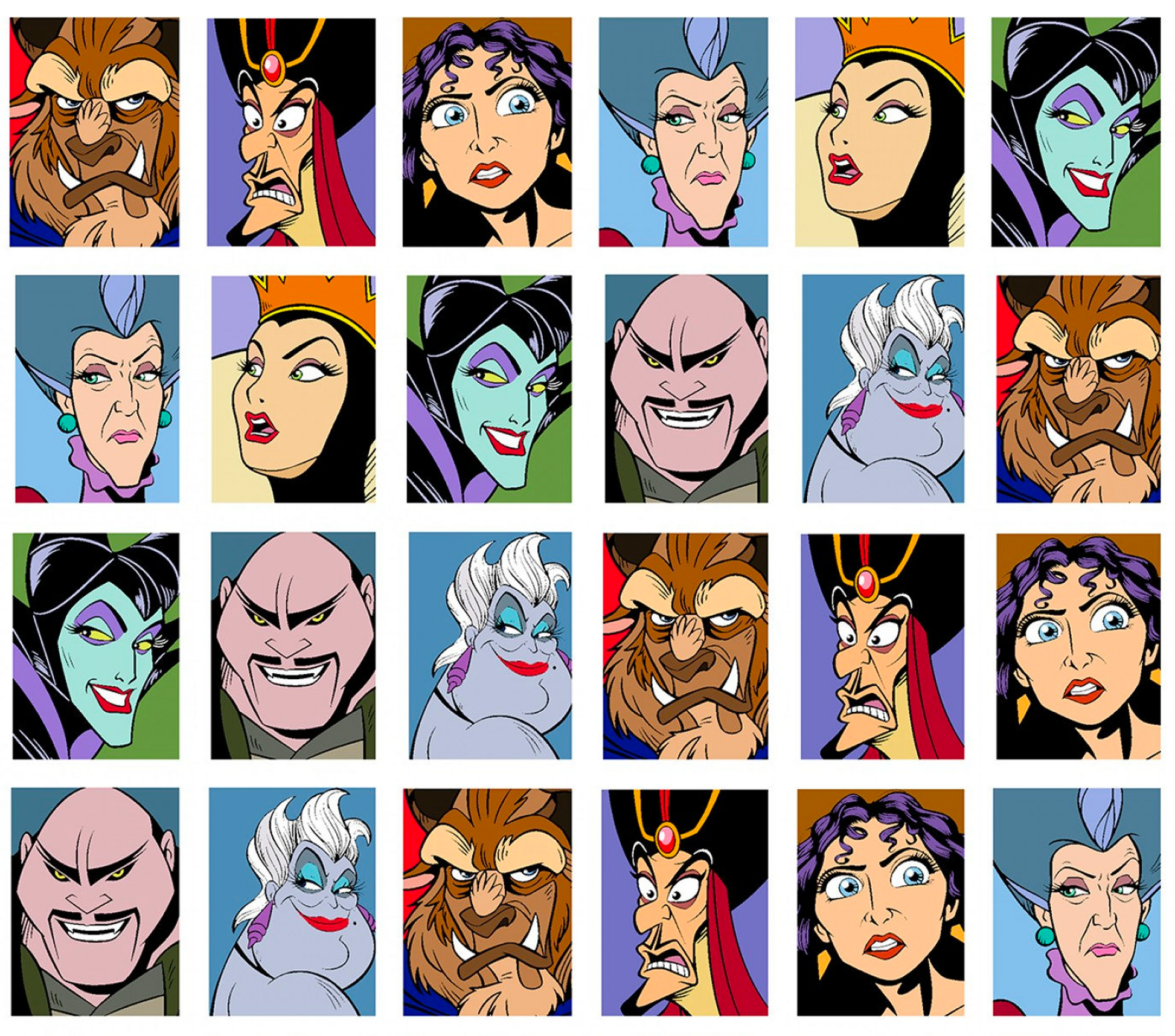Disney Villains Icon Collection Graphic T-Shirt artwork