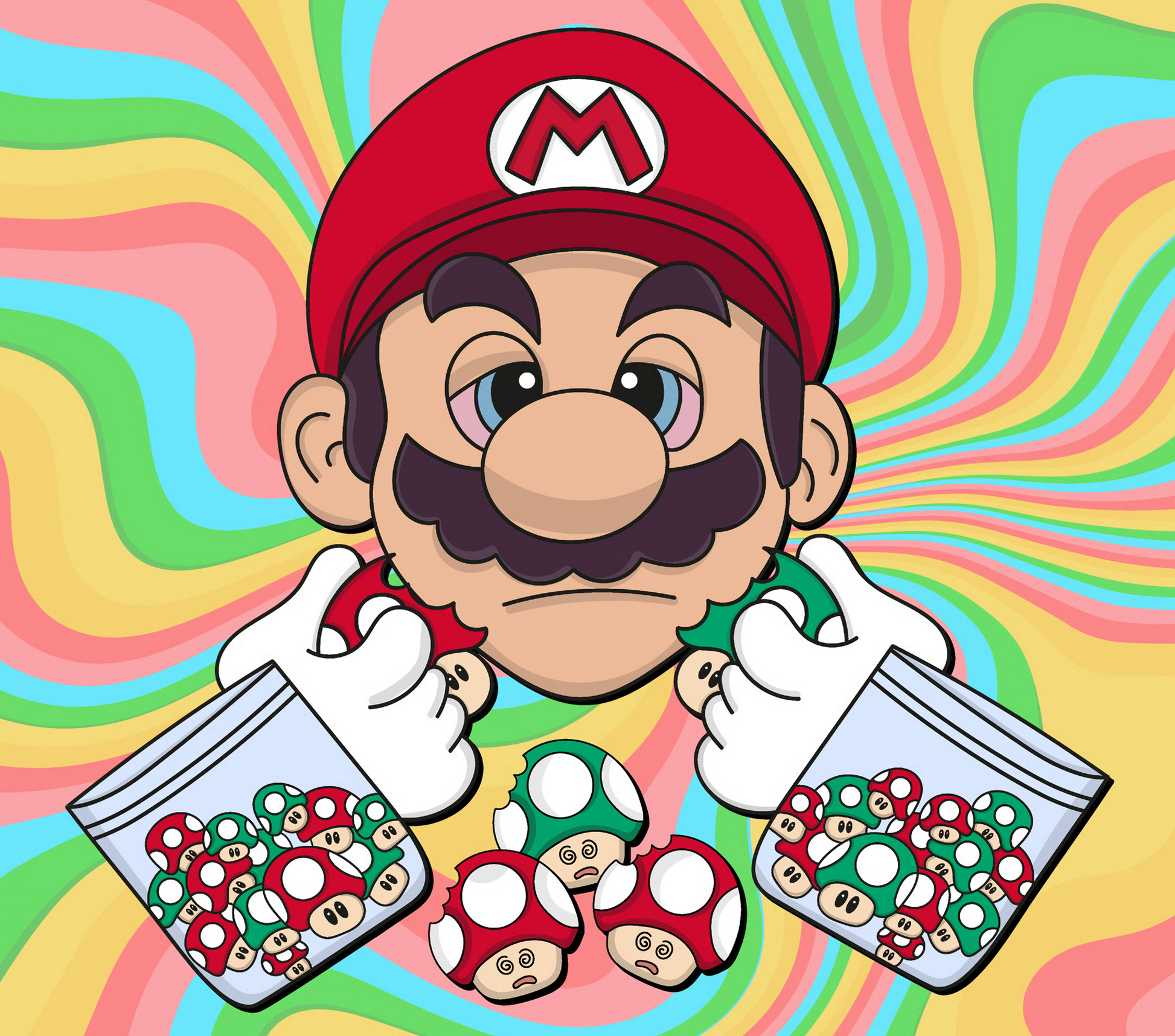 SuperMario Graphic T-Shirt artwork
