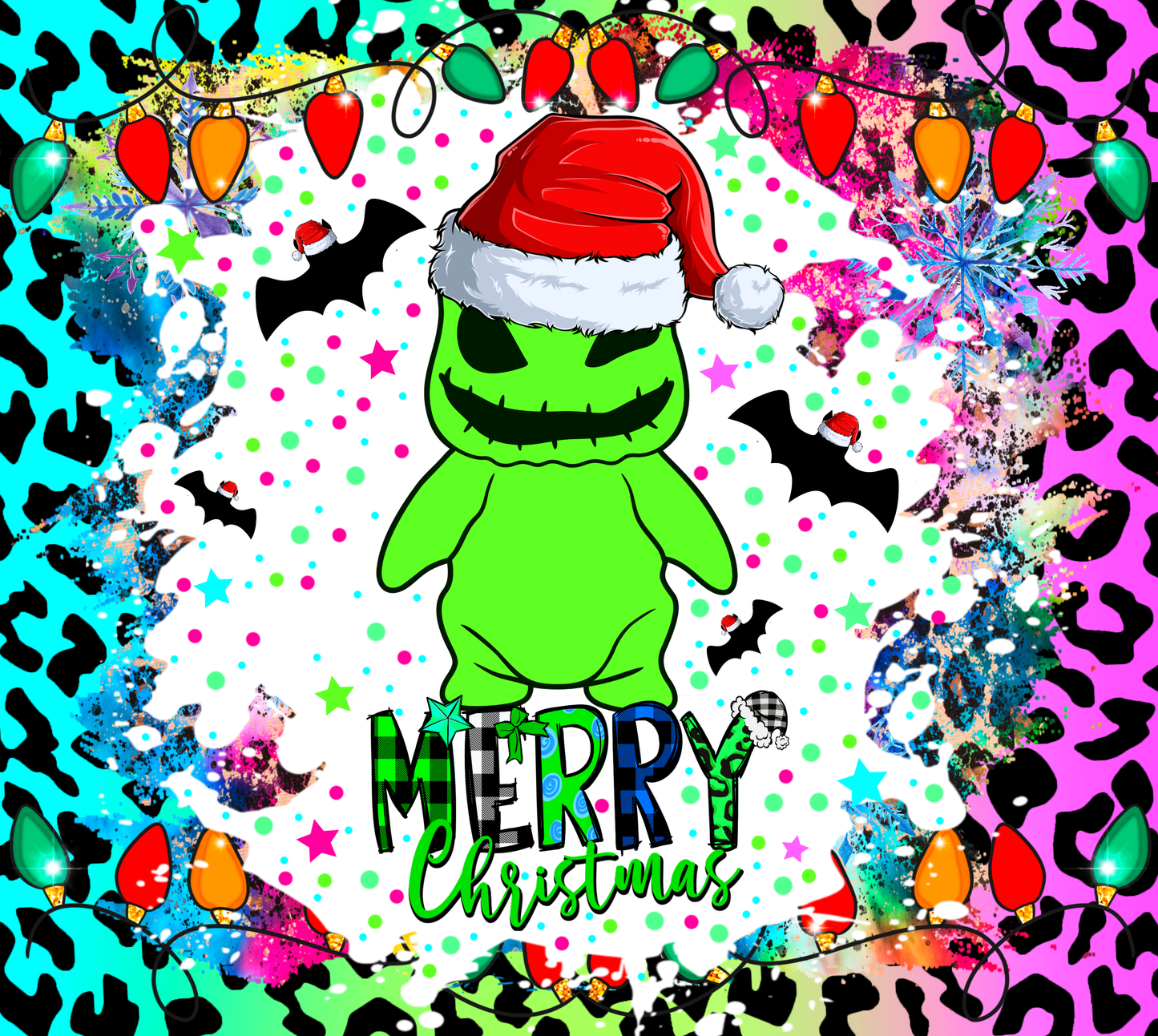 The Green Monster's Merry Christmas Graphic T-Shirt artwork