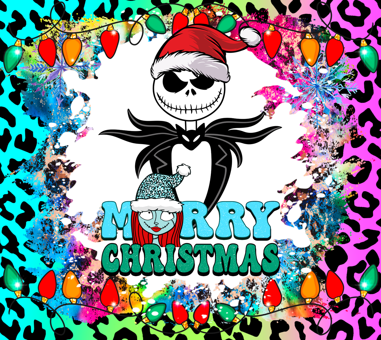 Jack Skellington and Sally's Christmas Graphic T-Shirt artwork