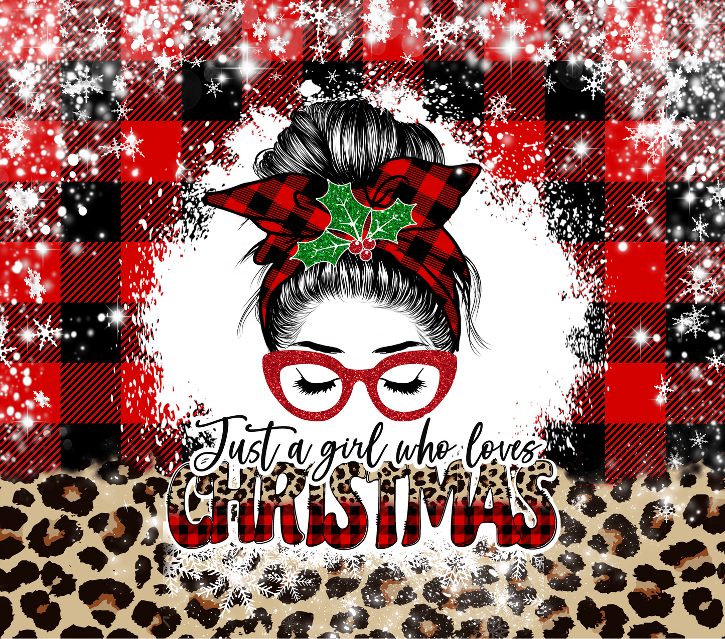 A Girl Who Loves Christmas Graphic T-Shirt artwork