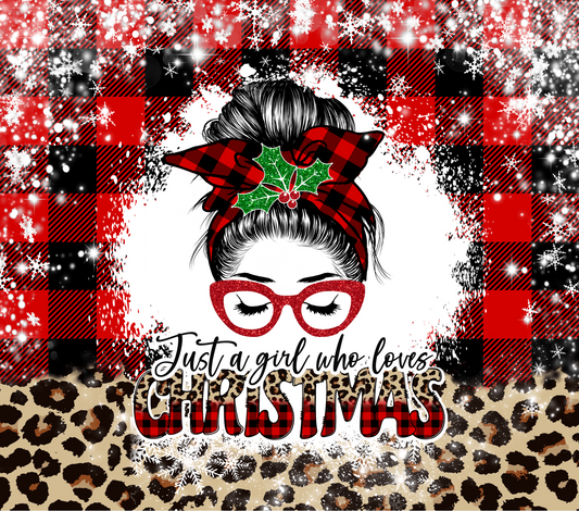 A Girl Who Loves Christmas Graphic T-Shirt artwork
