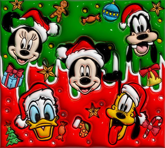 Disney Characters' Christmas Surprise Graphic T-Shirt artwork