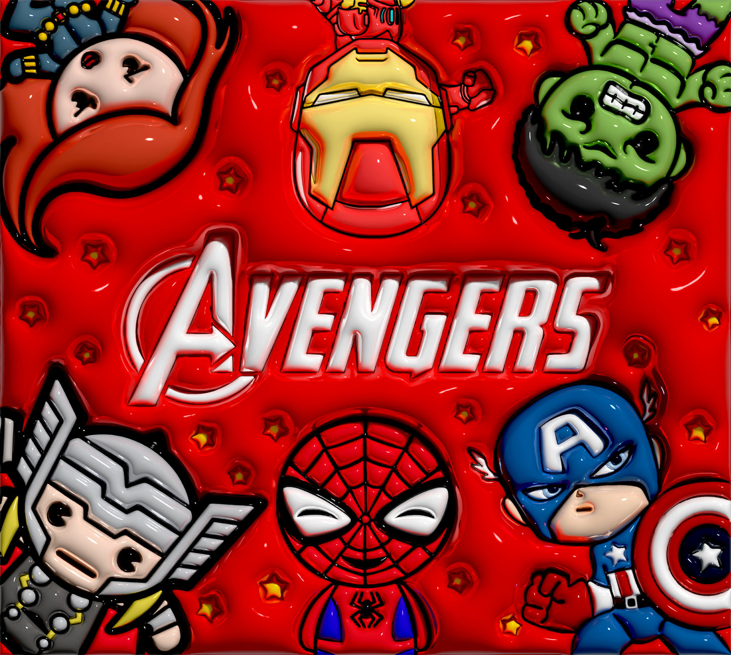 The Avengers' Christmas Bash Graphic T-Shirt artwork