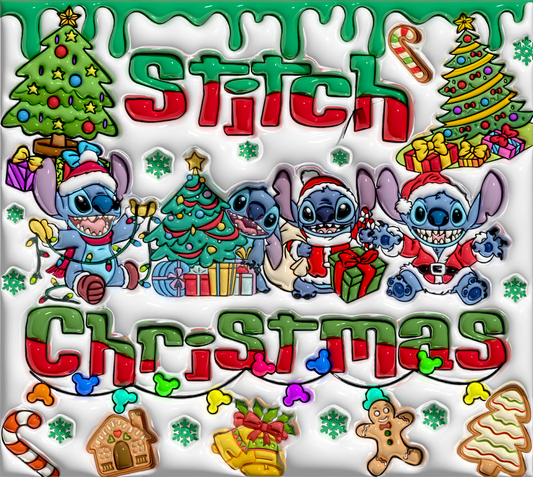 Stitch's Christmas Celebration Graphic T-Shirt artwork