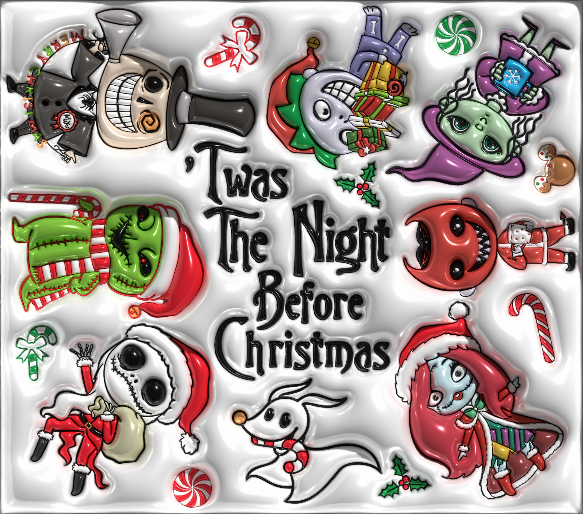 Twas the Night Before Christmas: A Festive Tale Graphic T-Shirt artwork