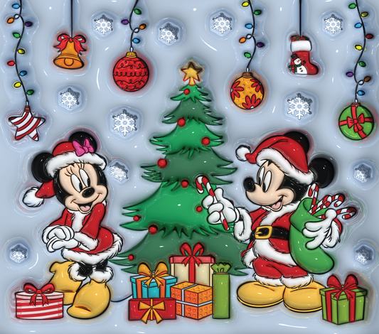 Mickey and Minnie's Christmas Celebration Graphic T-Shirt artwork