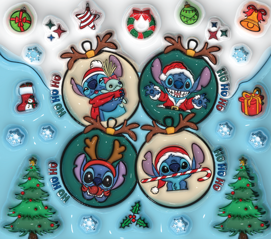 Stitch's Christmas Antics Graphic T-Shirt artwork