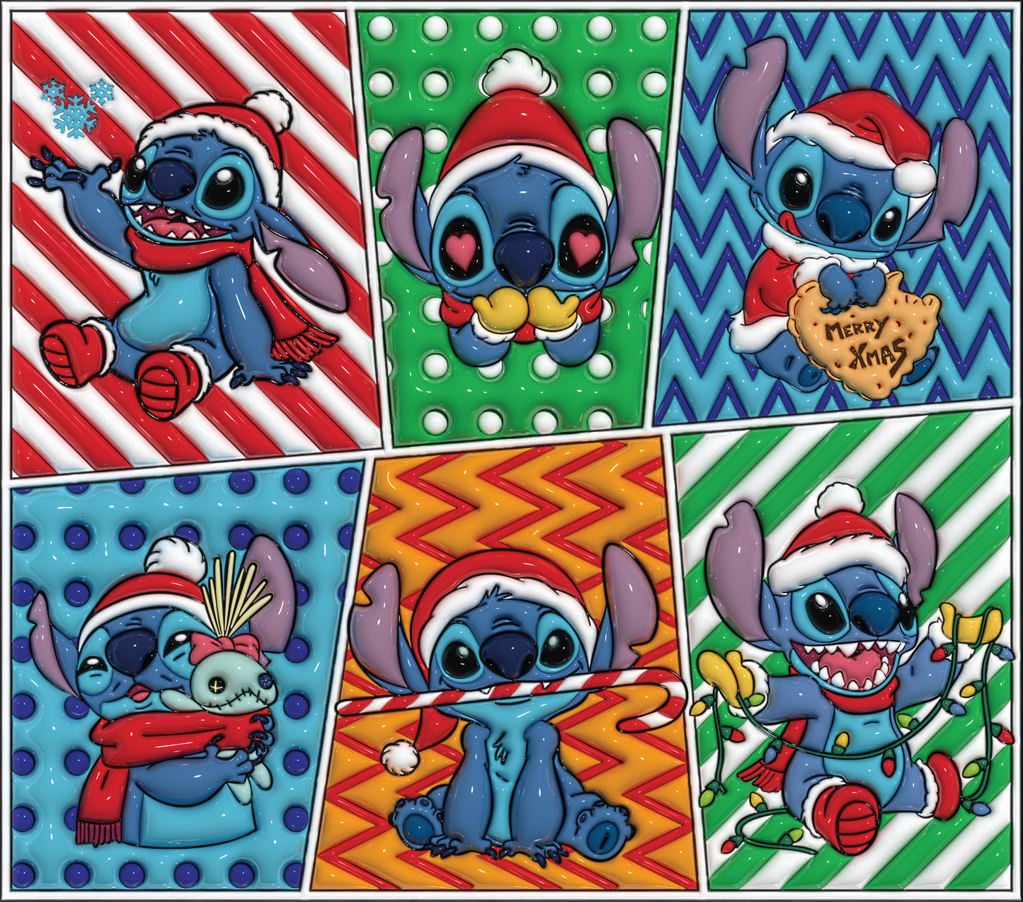 Stitch's Christmas Adventure Graphic T-Shirt artwork
