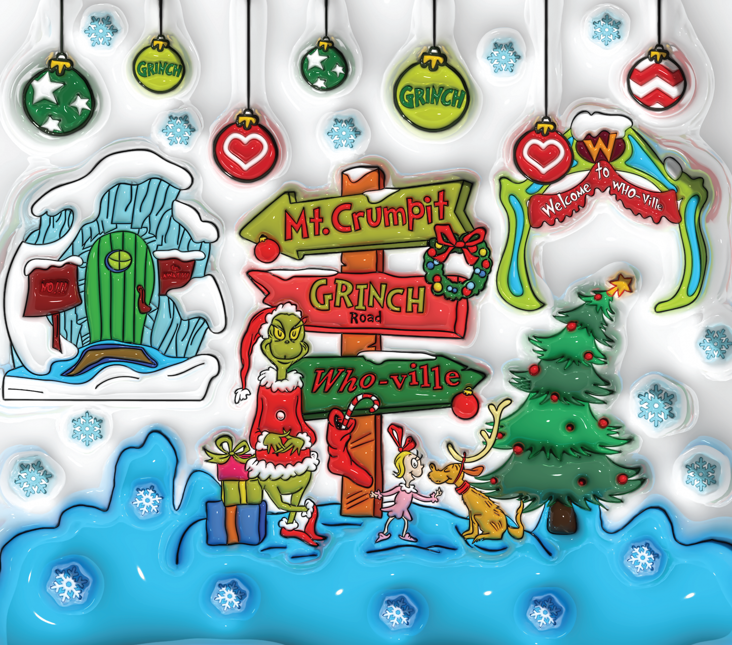 Welcome to Who-ville: A Grinchmas Tour Graphic T-Shirt artwork