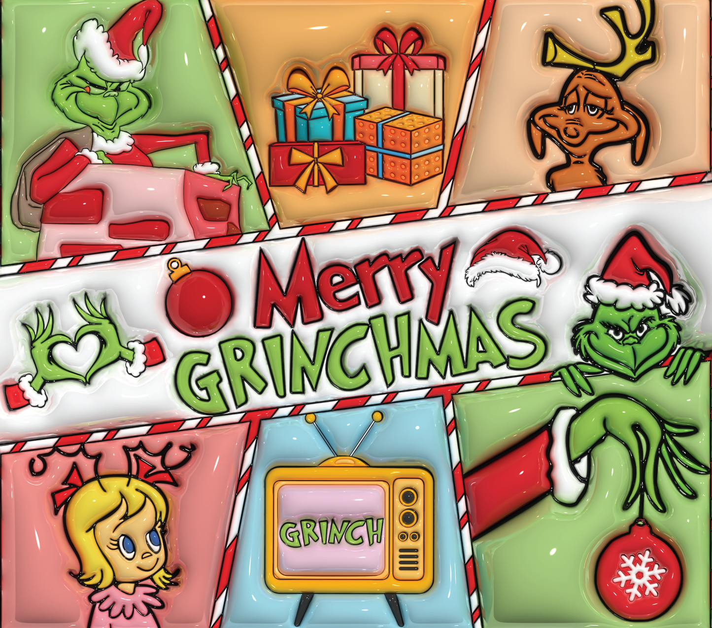 Merry Grinchmas: The Grinch's Holiday Spirit Graphic T-Shirt artwork