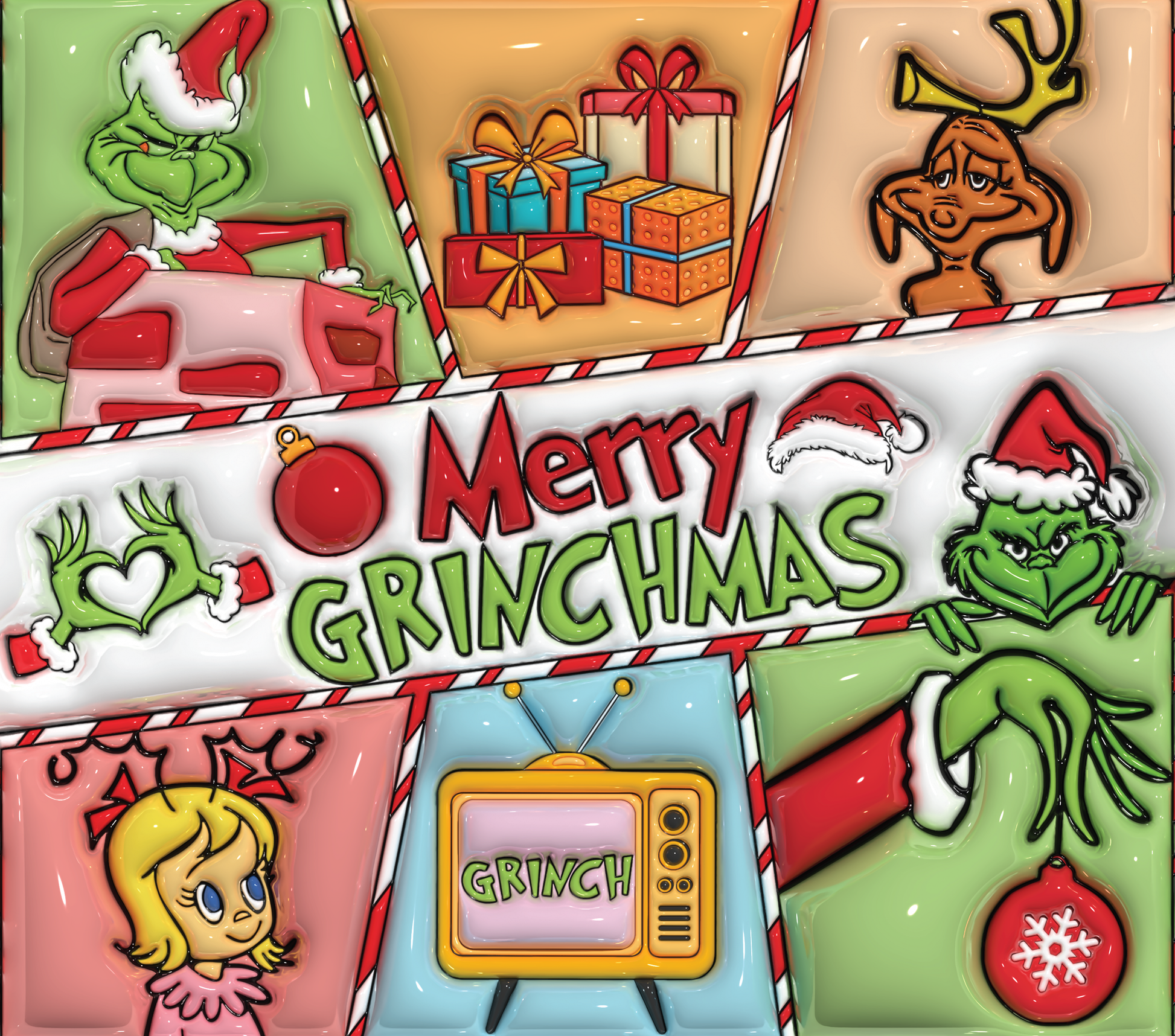 Merry Grinchmas: The Grinch's Holiday Spirit Graphic T-Shirt artwork
