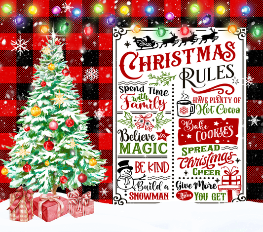 Christmas Rules Graphic T-Shirt artwork