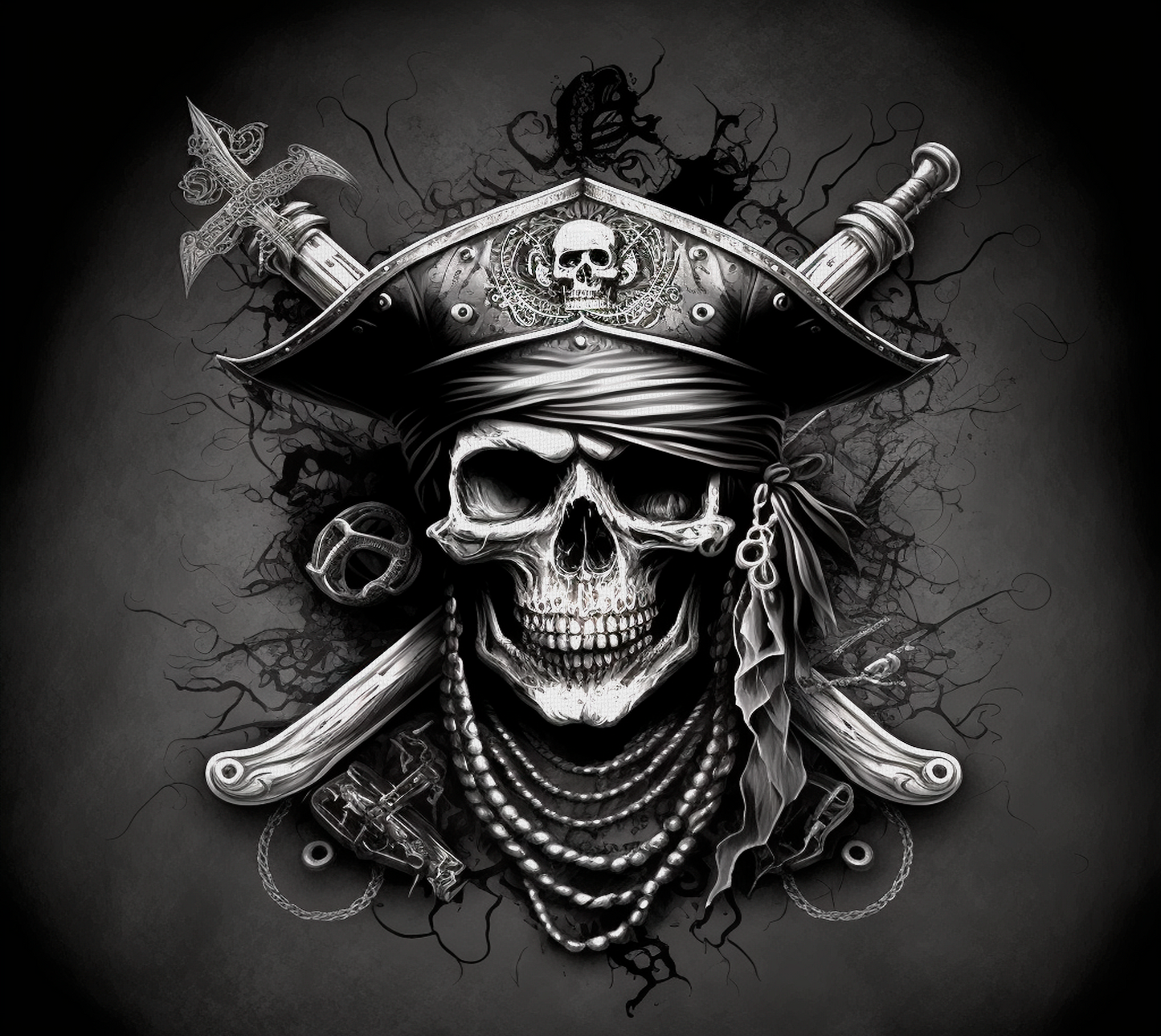 Skull Pirate Graphic T-Shirt artwork