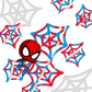 Spider-Man red blue white and gray web T-shirt print