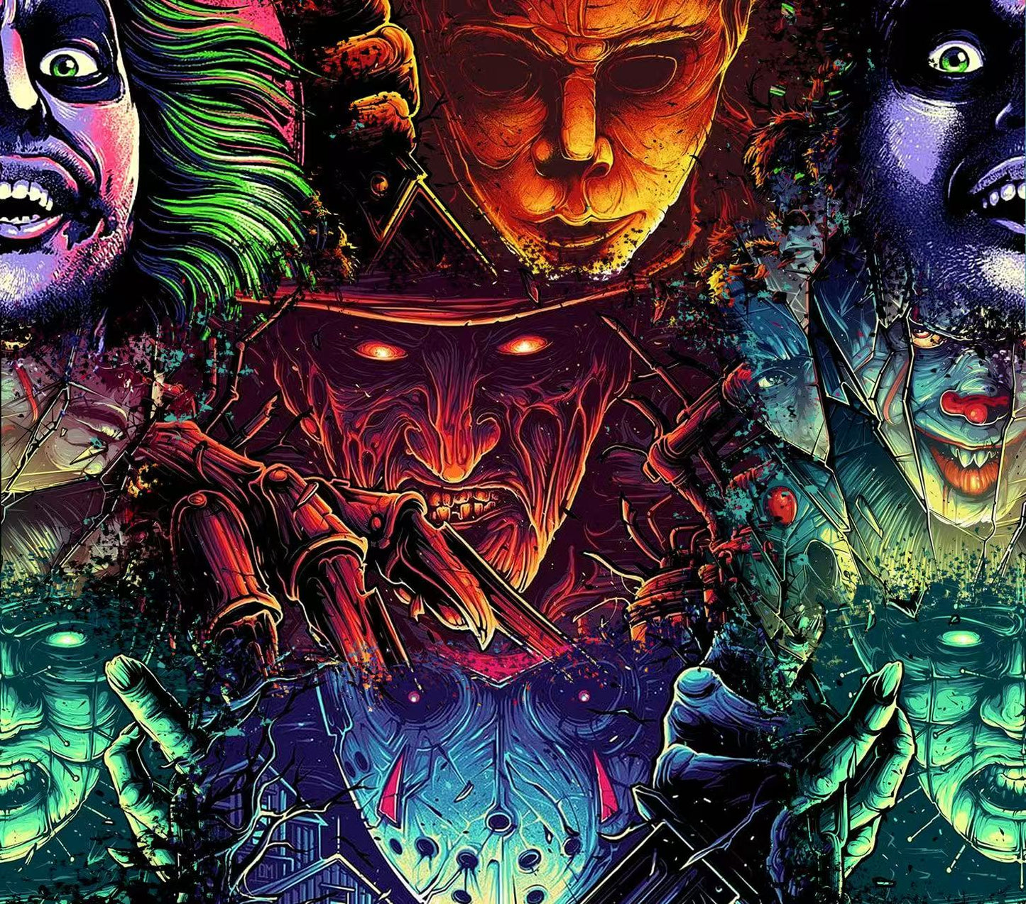 666 Icons of Horror: Vibrant Nightmare Villains Art  with Tumbler