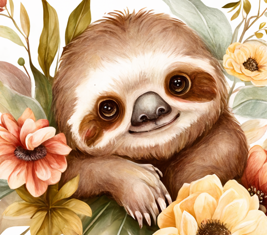 167 sloth with Tumbler